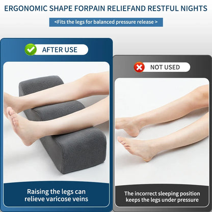 Leg Pillows, Relief Waist Pain Leg Cushion, Sleeping Leg Raiser for Bed, Sofa, Lounge Chairs, Bottom anti-slip & two Fixed Bands