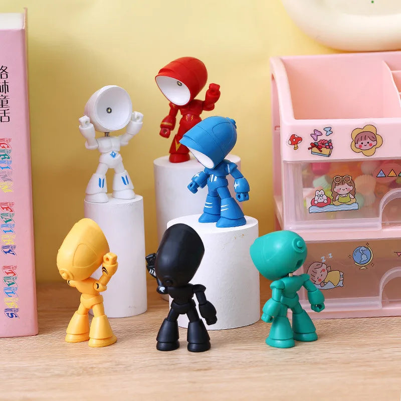 Mini Night Light LED Cartoon Hero Police Desktop Lamp | Cute Bedroom Decor for Kids
