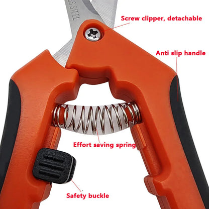6.5 Inch Gardening Scissors Hand Pruner | Pruning Shears with Stainless Steel Blades