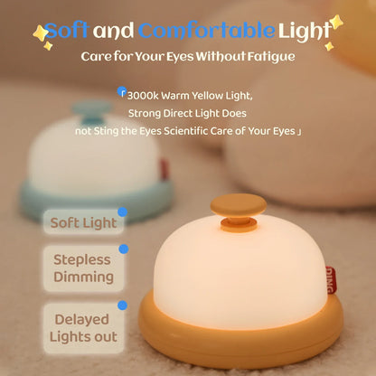 Kawaii Night Light Cute Desktop Decorative Lamp Baby Night Light Portable Night Lamp USB Rechargeable Children's Birthday Gift