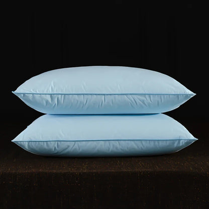 2pcs White Goose Down Feather Pillow for Sleeping Soft Bed Pillow with 100% Cotton Shell Standard Queen Size Back, Side Sleeper