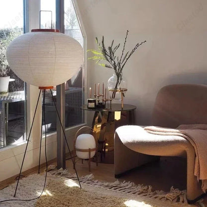 Creative Atmosphere LED Rice Paper Floor Lamp E27 Home Living Room Bedroom Dining Room Decoration Lighting Fixtures