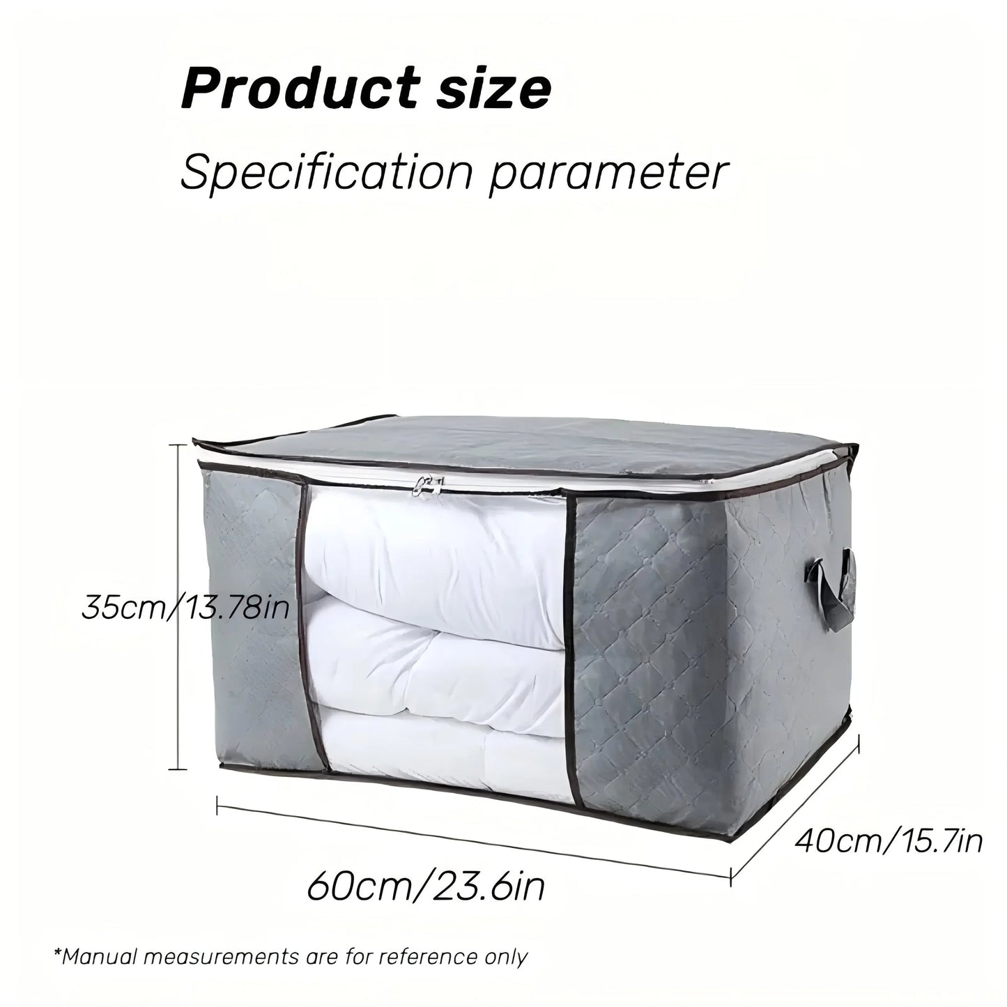 Extra Large Clothing & Quilt Storage Organizer Bag with Window