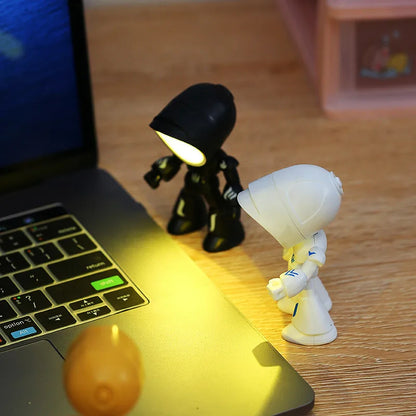 Mini Night Light LED Cartoon Hero Police Desktop Lamp | Cute Bedroom Decor for Kids