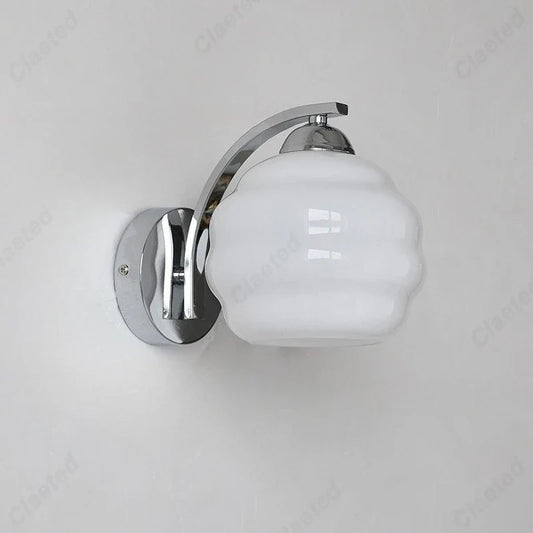 European New LED Retro Glass Wall Lamp Living Room Corridor Bedroom Bedside Decorative Lighting E27