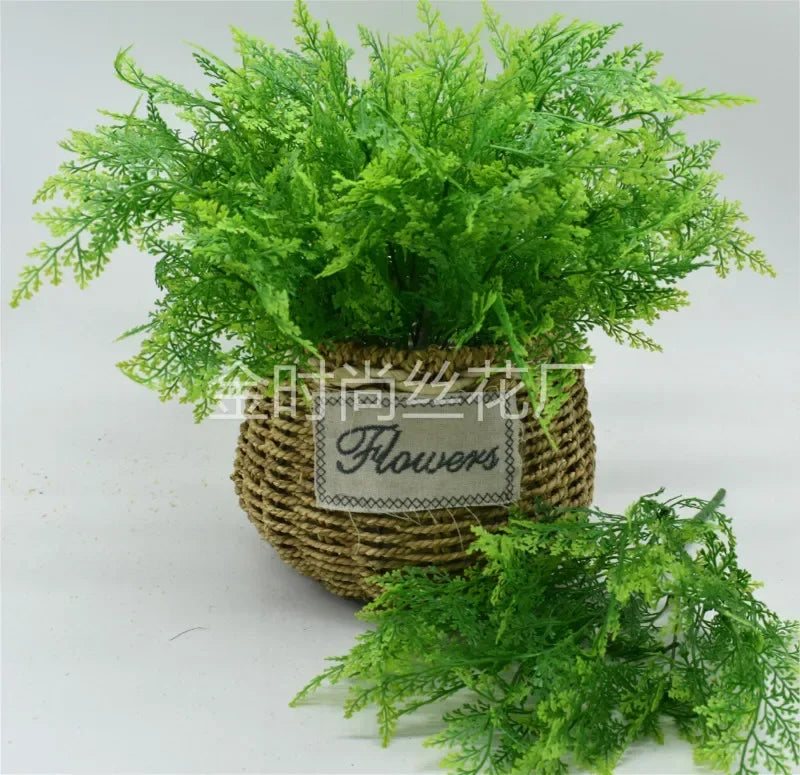 Artificial Plant Small Boston Fern Green Grass Home Decoration Fake Plant Leaves Greenery Home Garden Party Wedding Decorations