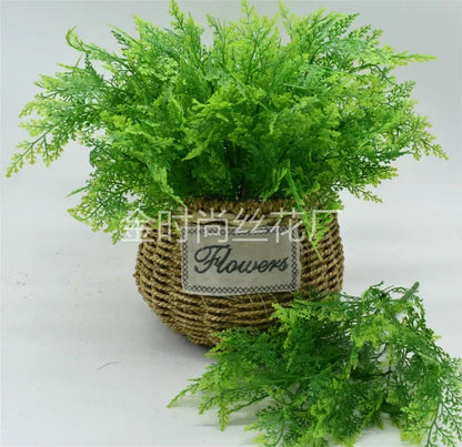 Artificial Plant Small Boston Fern Green Grass Home Decoration Fake Plant Leaves Greenery Home Garden Party Wedding Decorations