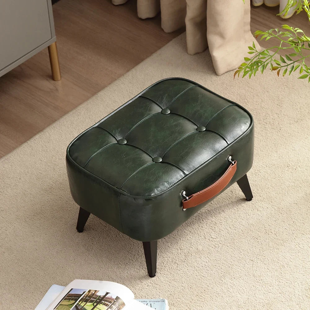 1pc Minimalist Short Stool, Super Soft & Space Saving Short Sofa, Household Shoe Bench With Soft Seating, For Living Room Entry