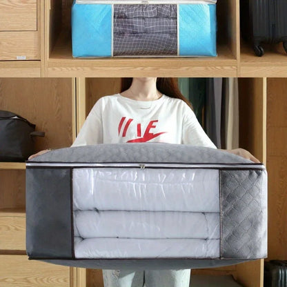 Extra Large Clothing & Quilt Storage Organizer Bag with Window