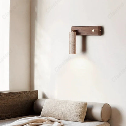 New LED Yellow Cave Stone Wall Lamp with Switch Adjustable Angle Home Living Room Bedroom Bedside Decorative Lighting Lamps