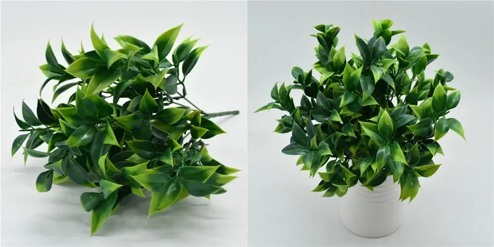 Artificial Plant Small Boston Fern Green Grass Home Decoration Fake Plant Leaves Greenery Home Garden Party Wedding Decorations