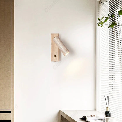 New LED Yellow Cave Stone Wall Lamp with Switch Adjustable Angle Home Living Room Bedroom Bedside Decorative Lighting Lamps