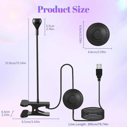 UV LED Nail Lamp 5W Nail Drying Lamp Adjustable Head Design Desktop Clip-On Nail Curing Lamp with Foot Switch