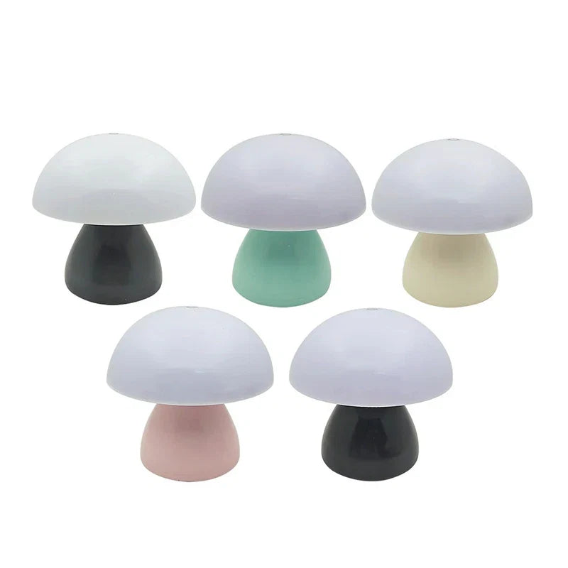 Mushroom Led Table Lamp Charging Touch Desk Coffee Bar, Hotel Bedroom Decoration, Nordic Creative Atmosphere, Small Night Light