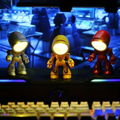 Mini Night Light LED Cartoon Hero Police Desktop Lamp | Cute Bedroom Decor for Kids
