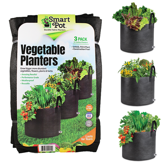 Smart Pot 15-Gallon Vegetable Planters (3 Pack)