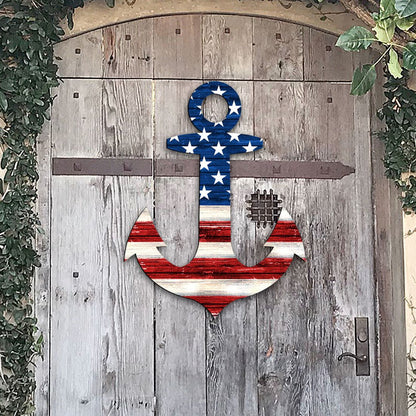 American Anchor Holiday Door Decor - American Christmas Decor - 8198913H