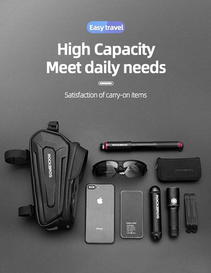 Bicycle Bag Waterproof Touch Screen Cycling Bag Top Front Tube Frame Road Bike Bag 6.5 Phone Case Bike Accessories Bike Phone Top Tube Bag Bicycle Front Frame Storage Bag Cell Phone Mount Holder Bag Case With Touch Screen Waterproof