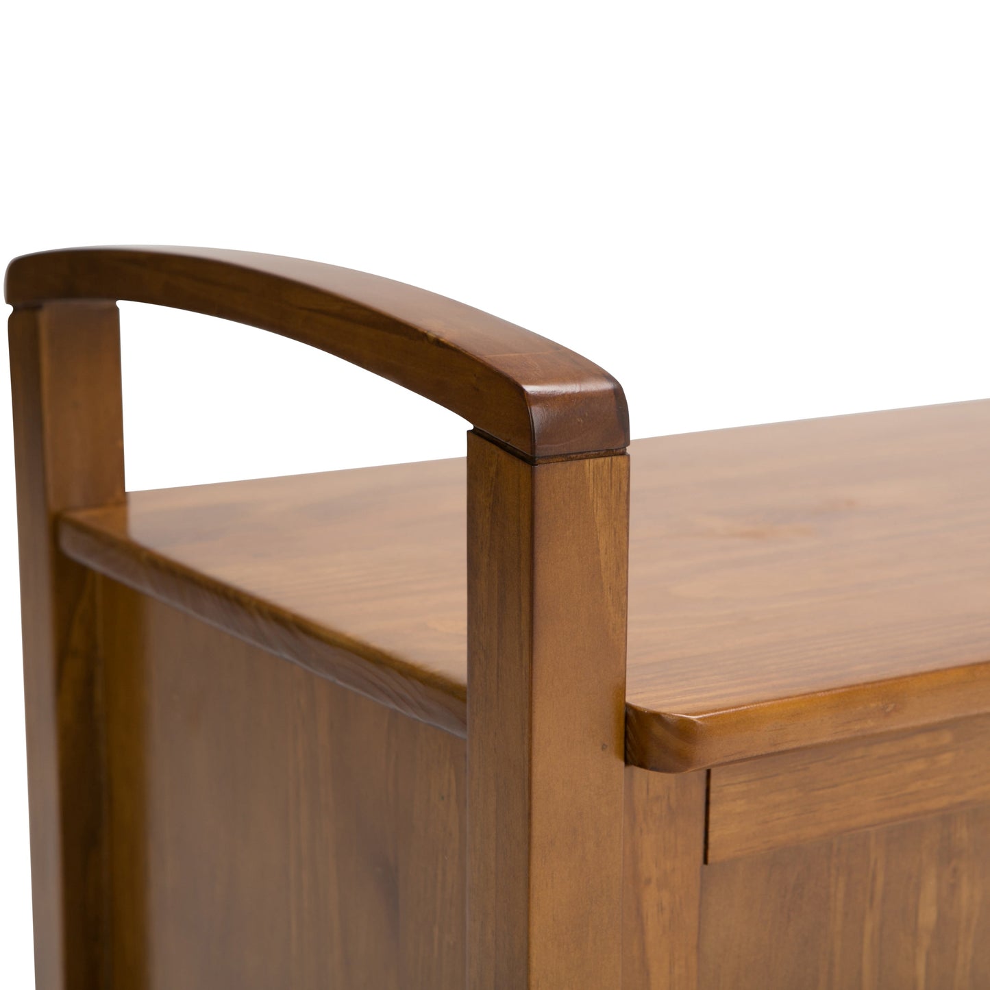 Warm Shaker 44" Wide Solid Wood Entryway Storage Bench
