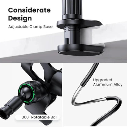 360 Clip Mobile Phone Holder Stand Portable Flexible Lazy Bed Desktop Bracket Desk Mount Stand Base For iPhone Samsung Xiaomi