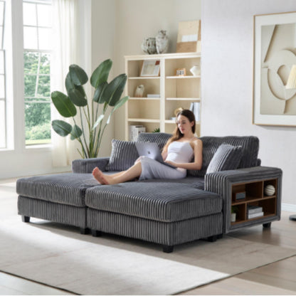 Convertible Sectional Sofa, Sleeper Oversized Living Room Lounge