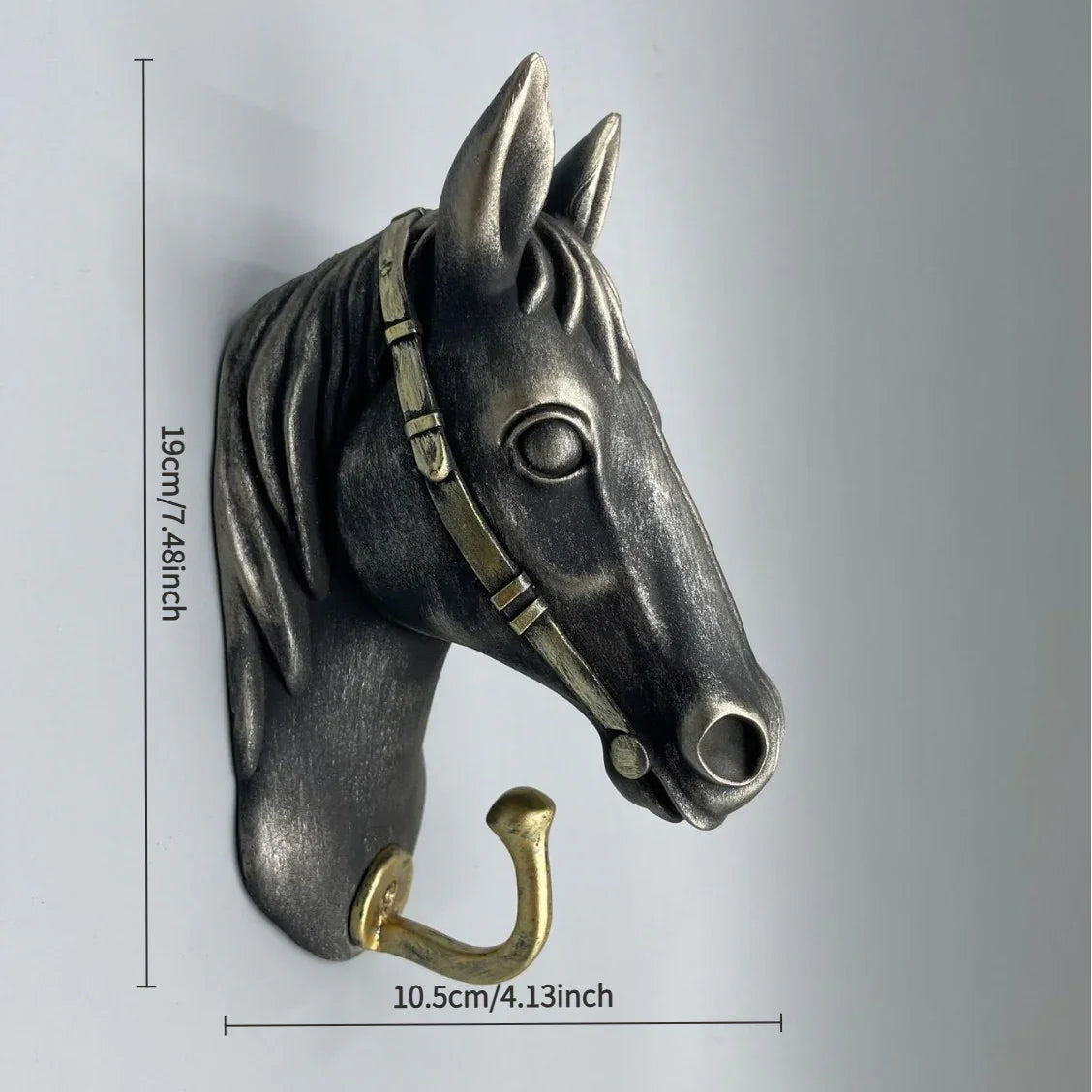 Coat Hanger - Horse Head Grey