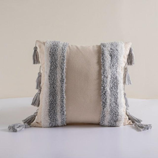 Cushion Cover Cotton Linen Pillowcase Tufted Beige Decorative Fashionable Cotton Hand-Woven Throw Pillow Covers Tufted  Pillow Covers  Bedroom Throw Pillow Cushion For Bed Home