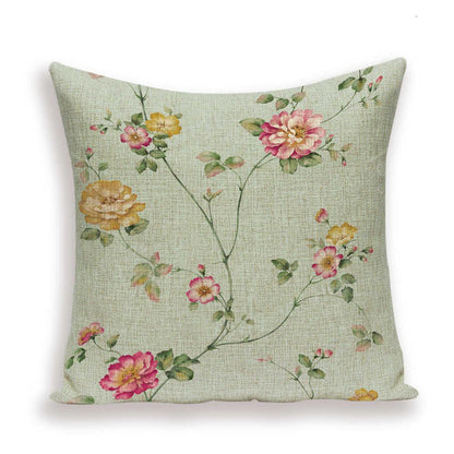 Decorative Plant Flower Throw Pillow Cover Soft Linen Cushion Cover For Living Room Couch Sofa Patio Outdoor Home Decor  Decorative Plant Flower Throw Pillow Covers For Couch Sofa Bed Modern Quality Design Cushion Cover 45x45cm