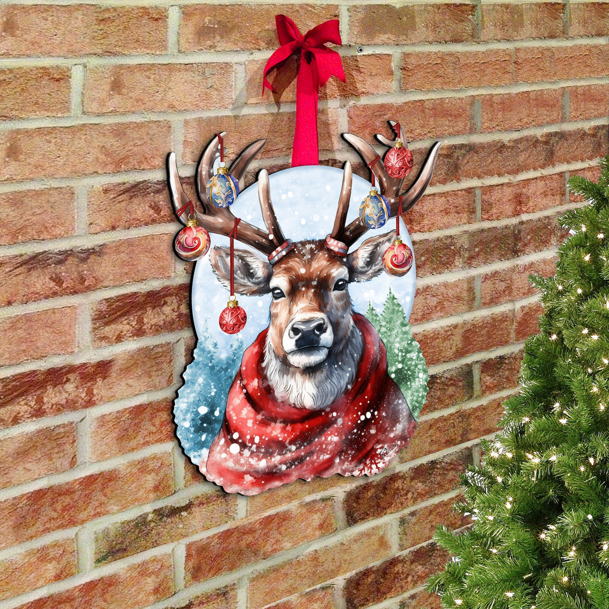 Christmas Mood Holiday Door Decor  by G. Debrekht - Christmas Decor - 8611034H