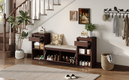 TREXM All-in-One Entryway Storage Bench