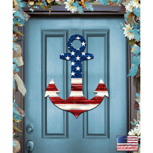 American Anchor Holiday Door Decor - American Christmas Decor - 8198913H