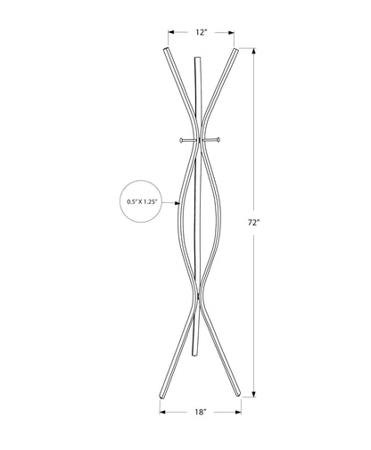 Free Standing Coat Rack 3 Hooks For Entryway