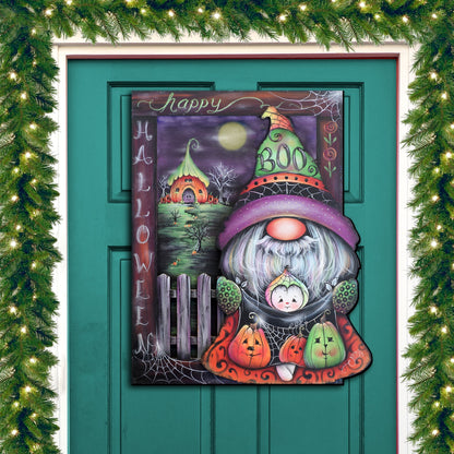 Boo Halloween Gnome Holiday Door Decor by Jamie Mills-Price - Halloween Decor - 8611077H-MP