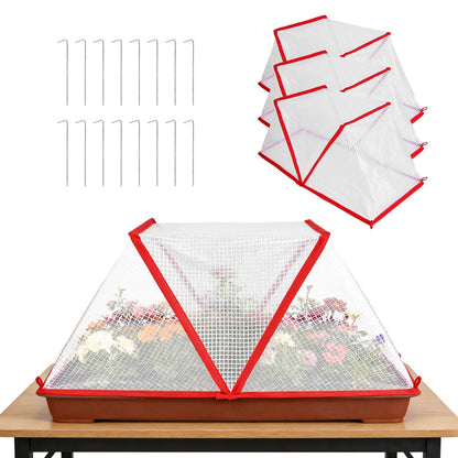 4Pack 31.50×12.99×13.39in Garden Row Accelerator Plants Covers Plant Net Cage Guard Greenhouse Covers Protect Seedling Fruit Vegetable Rows From Frost