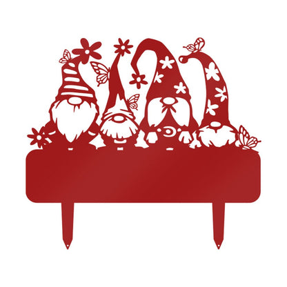 Garden Gnome Monogram - Metal Yard Signs