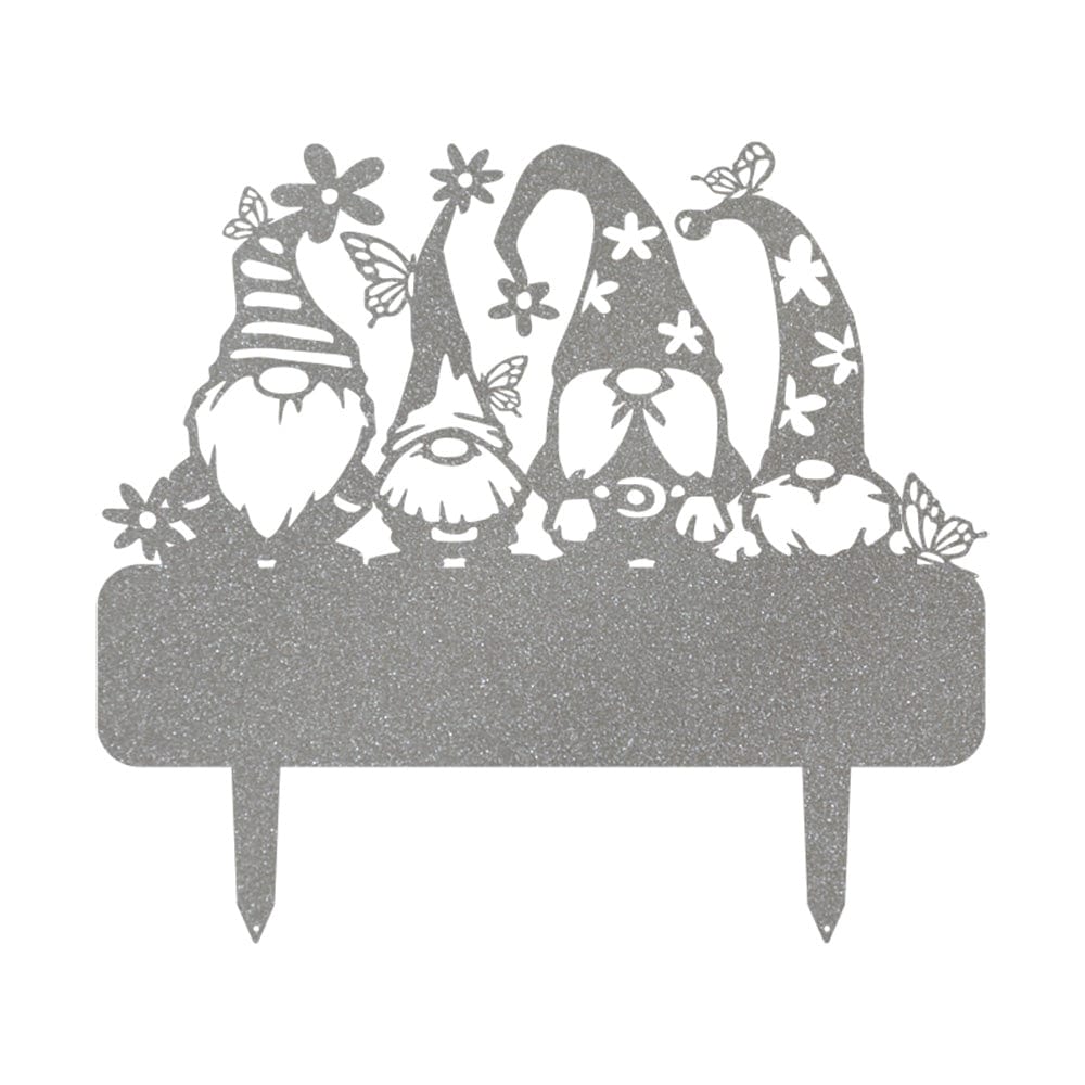 Garden Gnome Monogram - Metal Yard Signs