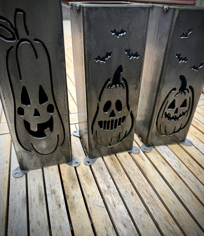 Jack-O-Lantern Solar Tube Lights - Steel