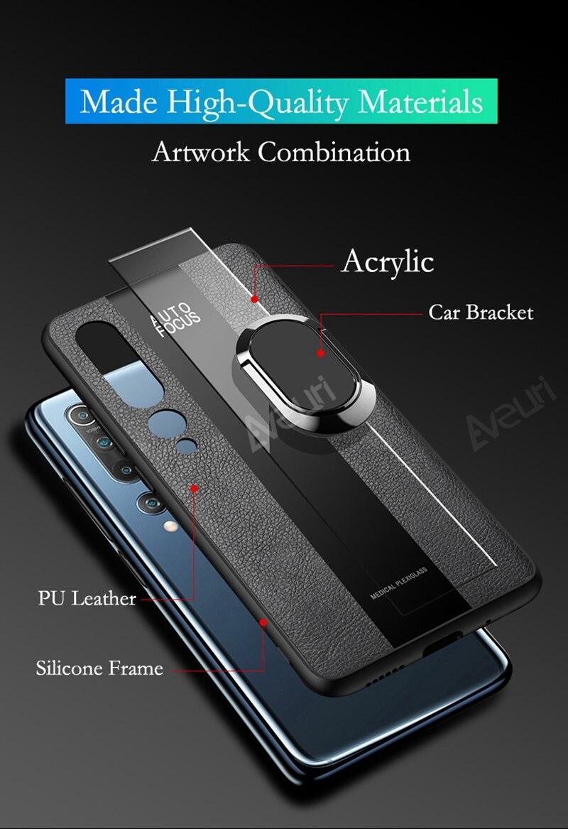Luxury Leather Phone Case For Xiaomi Mi 11i 9T 10T 11T Pro 11 Lite Redmi Note 9S 7 8 9 10 Pro 8T Cover Case Leather Mobile Phone Case with 360° Rotating Ring Vintage Two Tone Durable Phone Cover