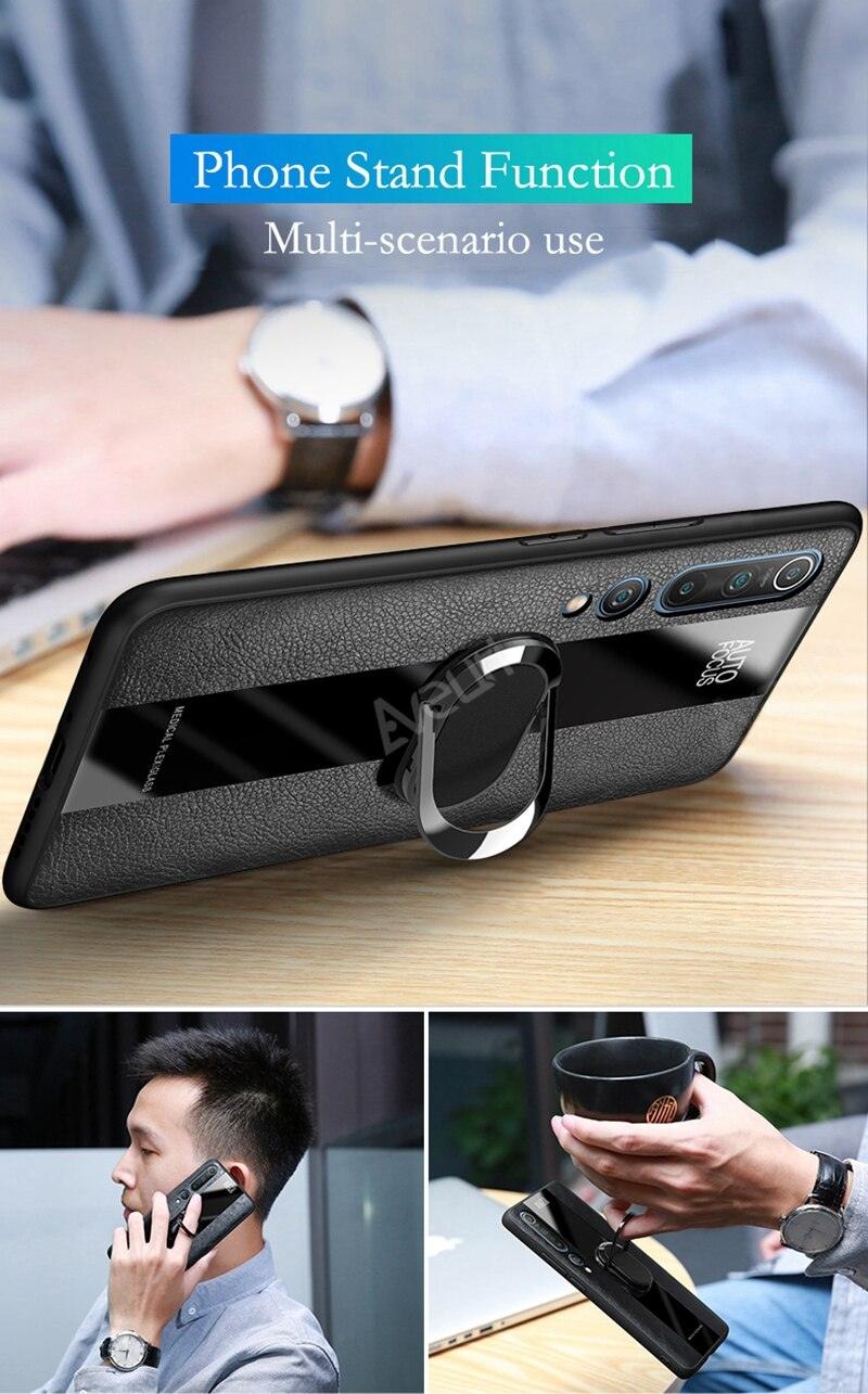 Luxury Leather Phone Case For Xiaomi Mi 11i 9T 10T 11T Pro 11 Lite Redmi Note 9S 7 8 9 10 Pro 8T Cover Case Leather Mobile Phone Case with 360° Rotating Ring Vintage Two Tone Durable Phone Cover