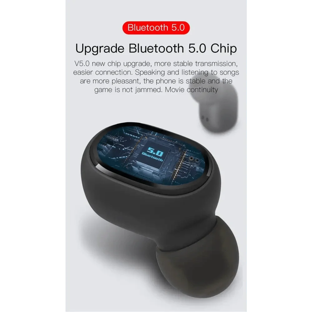Modern Style Bluetooth 5.0 Headphones Stereo  Wireless Ear Buds In Ear Hands Free Earphones Sports Headset Quality Sound