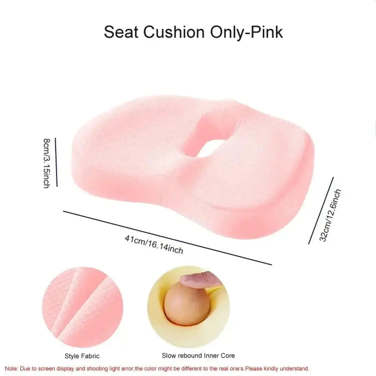 Ergonomic Memory Foam Seat Cushion For Office Chair Back