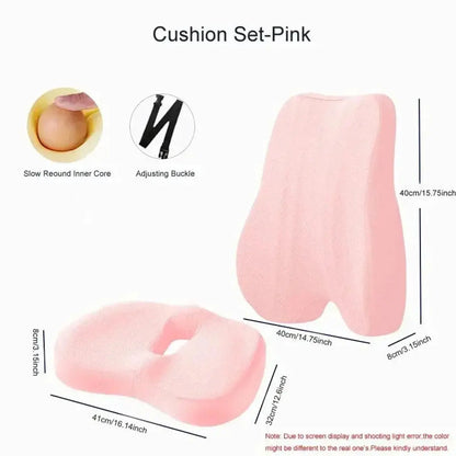 Ergonomic Memory Foam Seat Cushion For Office Chair Back