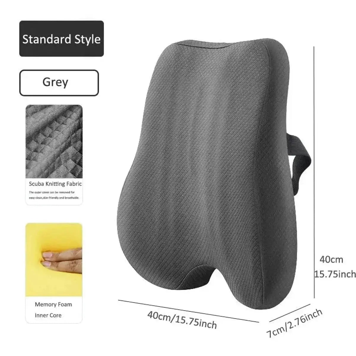 Ergonomic Memory Foam Seat Cushion For Office Chair Back