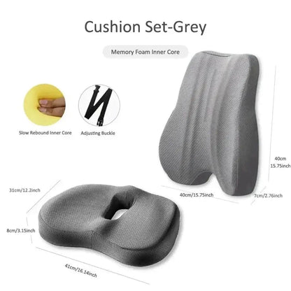 Ergonomic Memory Foam Seat Cushion For Office Chair Back