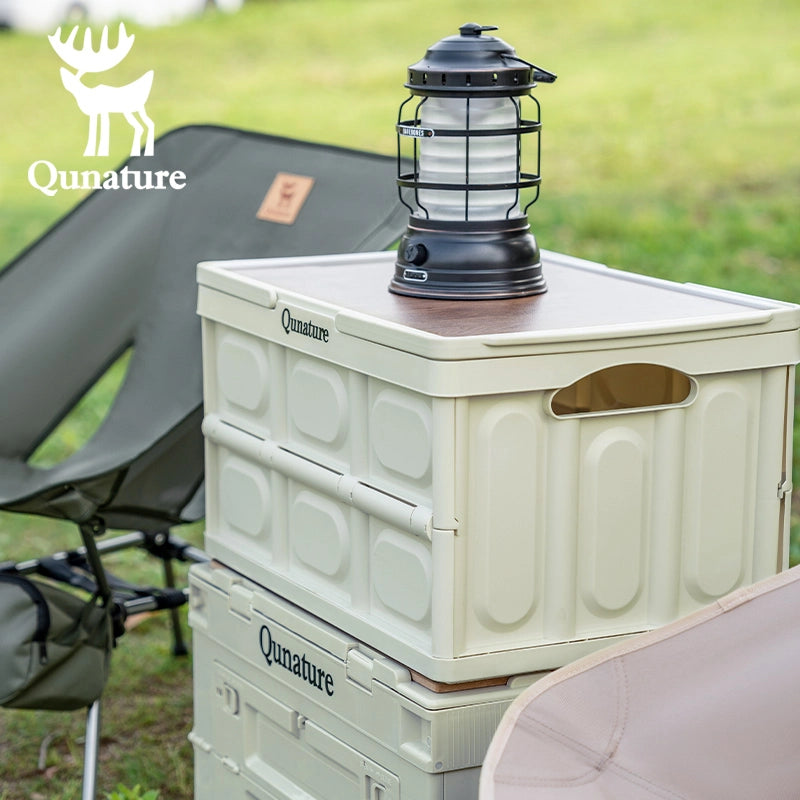 55L & 30L Folding Storage Box with Tabletop & Lid and Handle