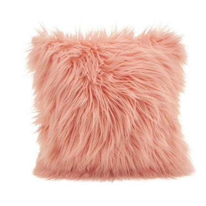 Soft Fur Polyester Cotton Pillow Covers Cushion Covers Luxury Soft Decorative Pillow Covers Home Decor Pillow Covers Living Room Bedroom Decorative Pillowcase Shaggy Fluffy Cover 45x45CM