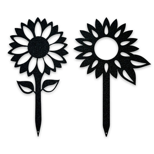 Sunflower Yard & Garden Stake Set - 2 Metal Yard Signs