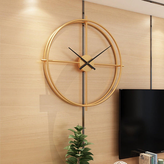 Vintage Metal Wall Clock Modern Design For Home Office Decor Hanging Watches Wall Decor for Home Office Kitchen Living Room Bedroom Round Clock Living Room Classic Brief European Wall Clock