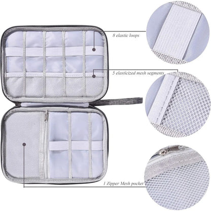 Waterproof Electronics Organizer Bag | Heavy Duty Travel Cable Storage Pouch