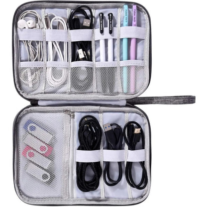 Waterproof Electronics Organizer Bag | Heavy Duty Travel Cable Storage Pouch